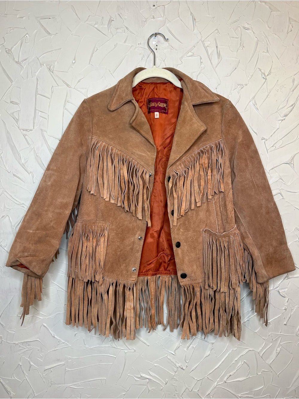 Vintage Children’s Fringe Leather Jacket Size 12